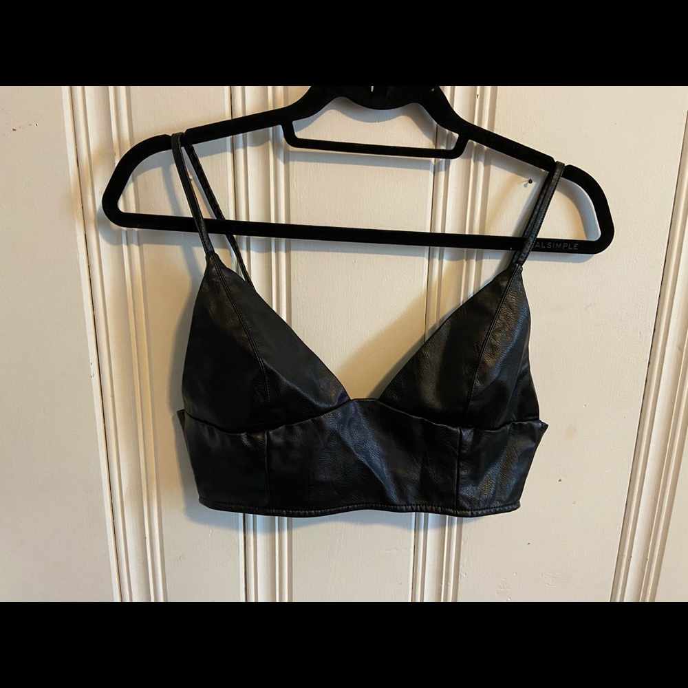 Leather bralette